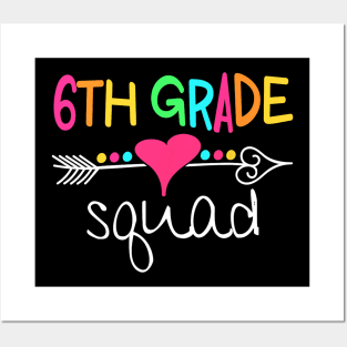 6th Grade Squad Sixth Teacher Student Team Back To School Posters and Art